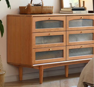 Prunus Cherry Chest of Drawers Design 2 - Oak Furniture Store & Sofas