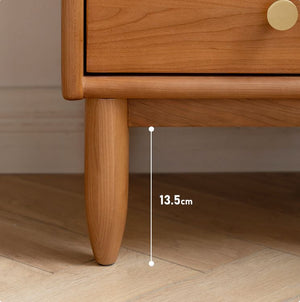 Prunus Solid Cherry Bedside Table - Oak Furniture Store & Sofas