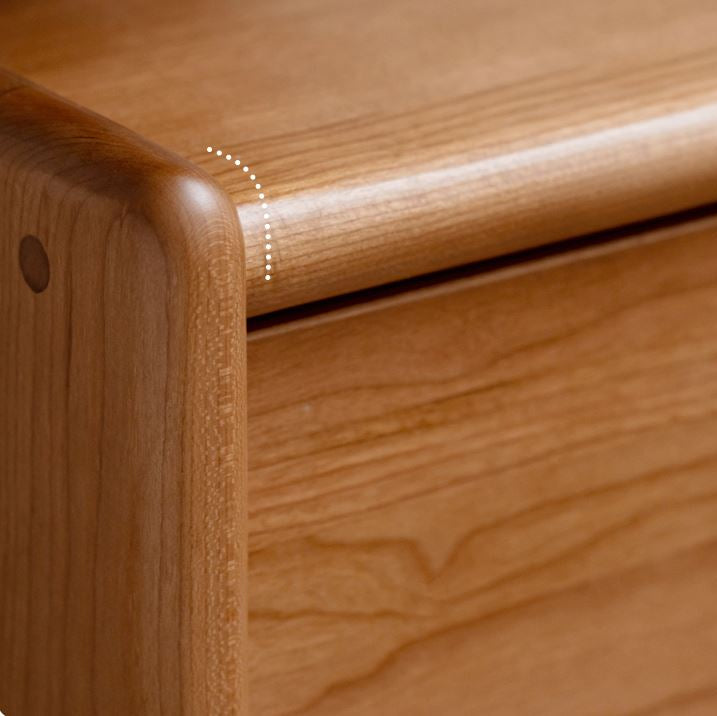 Prunus Solid Cherry Bedside Table - Oak Furniture Store