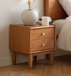 Prunus Solid Cherry Bedside Table - Oak Furniture Store & Sofas