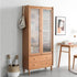 Prunus Solid Cherry Bookcase with Glass Doors - Oak Furniture Store