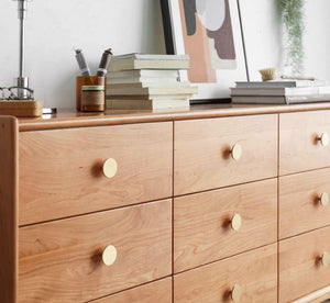 Prunus Solid Cherry Large Chest of Drawers - Oak Furniture Store & Sofas