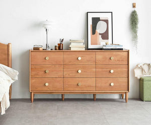 Prunus Solid Cherry Large Chest of Drawers - Oak Furniture Store & Sofas