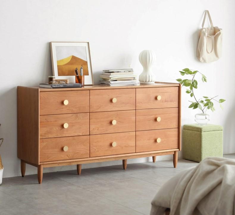 Prunus Solid Cherry Large Chest of Drawers - Oak Furniture Store & Sofas