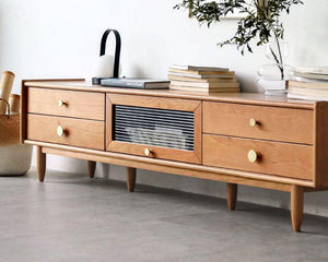 Prunus Solid Cherry Medium Entertainment Unit - Oak Furniture Store & Sofas