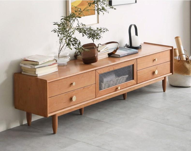 Prunus Solid Cherry Medium Entertainment Unit - Oak Furniture Store & Sofas