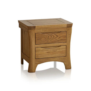 Renwick Rustic Solid Oak Bedside Table - Oak Furniture Store & Sofas