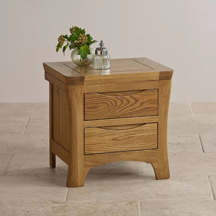 Renwick Rustic Solid Oak Bedside Table