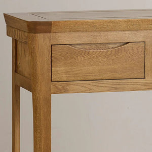 Renwick Rustic Solid Oak Console Table - Oak Furniture Store & Sofas