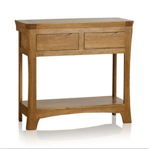 Renwick Rustic Solid Oak Console Table - Oak Furniture Store & Sofas