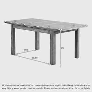 Renwick Rustic Solid Oak Extending Dining Table - Oak Furniture Store & Sofas