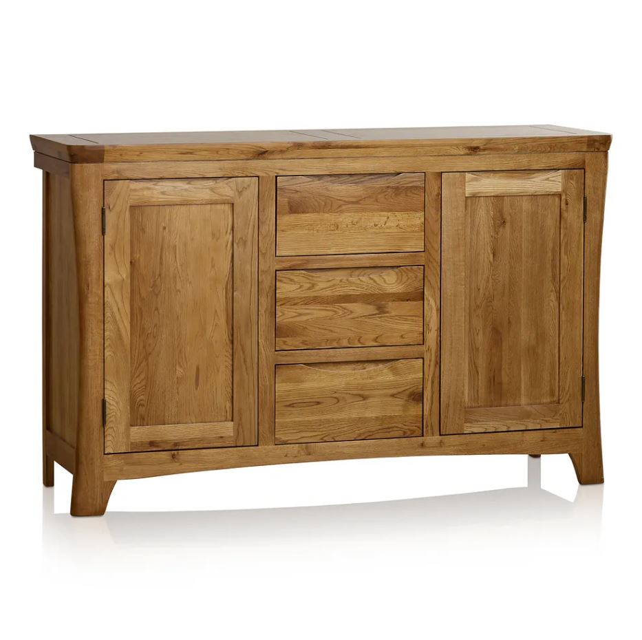 Renwick Rustic Solid Oak Large Sideboard - Oak Furniture Store