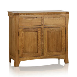 Renwick Rustic Solid Oak Small Sideboard - Oak Furniture Store & Sofas