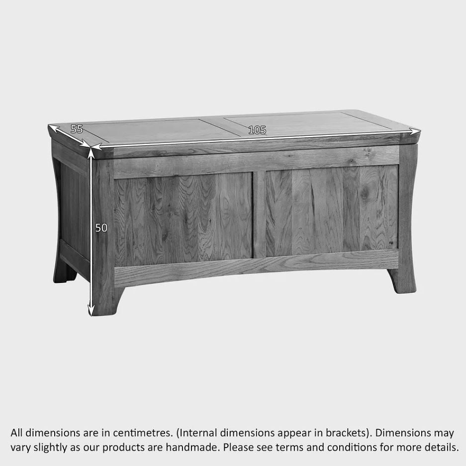 Renwick Rustic Solid Oak Storage Box - Oak Furniture Store