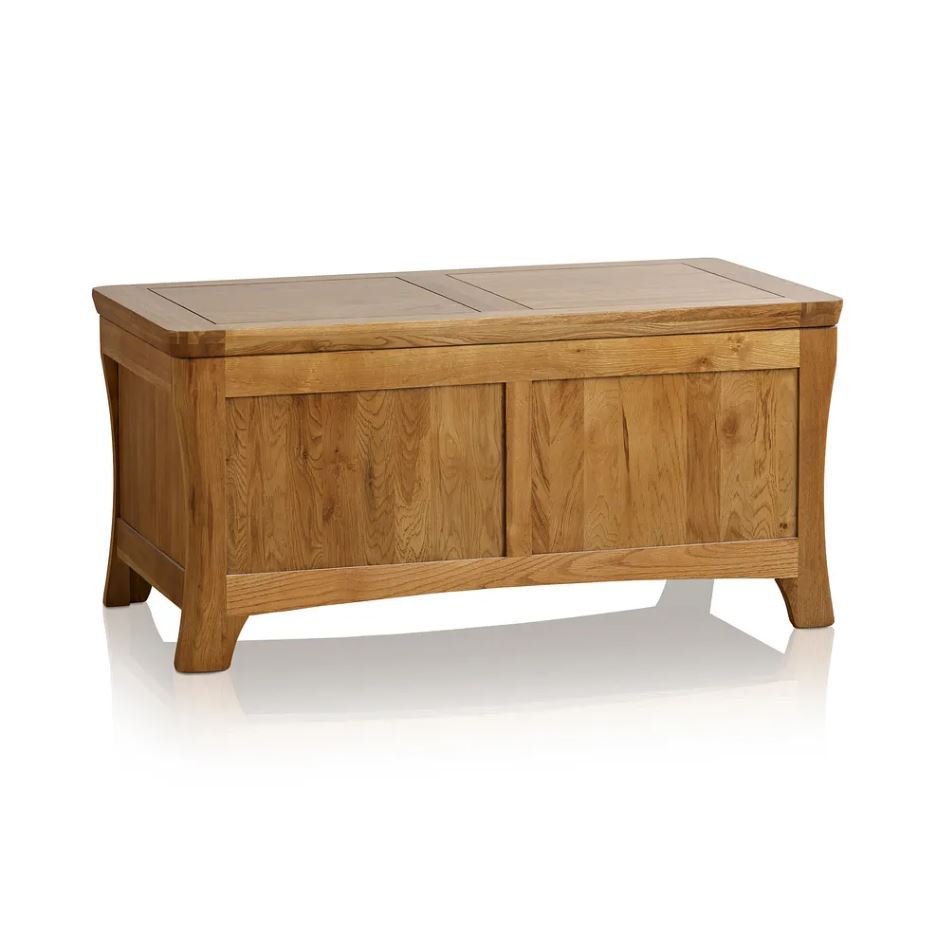 Renwick Rustic Solid Oak Storage Box - Oak Furniture Store