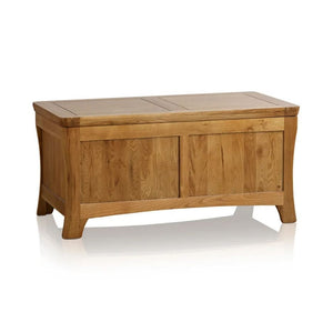 Renwick Rustic Solid Oak Storage Box - Oak Furniture Store & Sofas