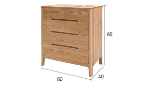 Seattle Natural Solid Oak 2+3 Chest of Drawers - Oak Furniture Store & Sofas