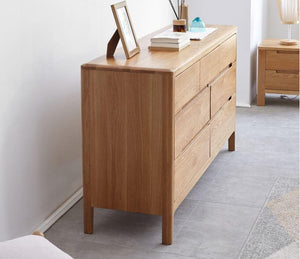 Seattle Natural Solid Oak 3+4 Chest of Drawers - Oak Furniture Store & Sofas