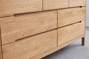 Seattle Natural Solid Oak 3+4 Chest of Drawers - Oak Furniture Store & Sofas