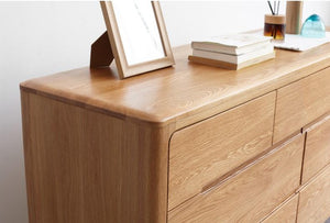 Seattle Natural Solid Oak 3+4 Chest of Drawers - Oak Furniture Store & Sofas