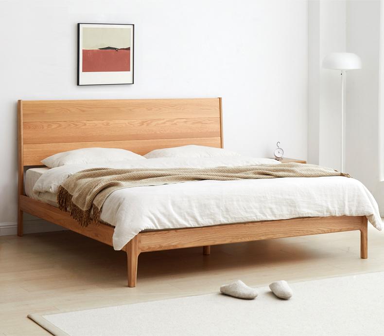 Seattle Natural Solid Oak Bed Frame - Oak Furniture Store & Sofas