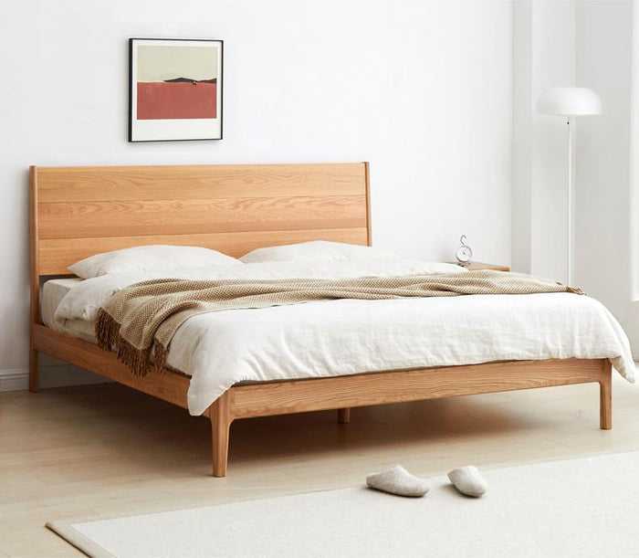 Seattle Natural Solid Oak Bed Frame