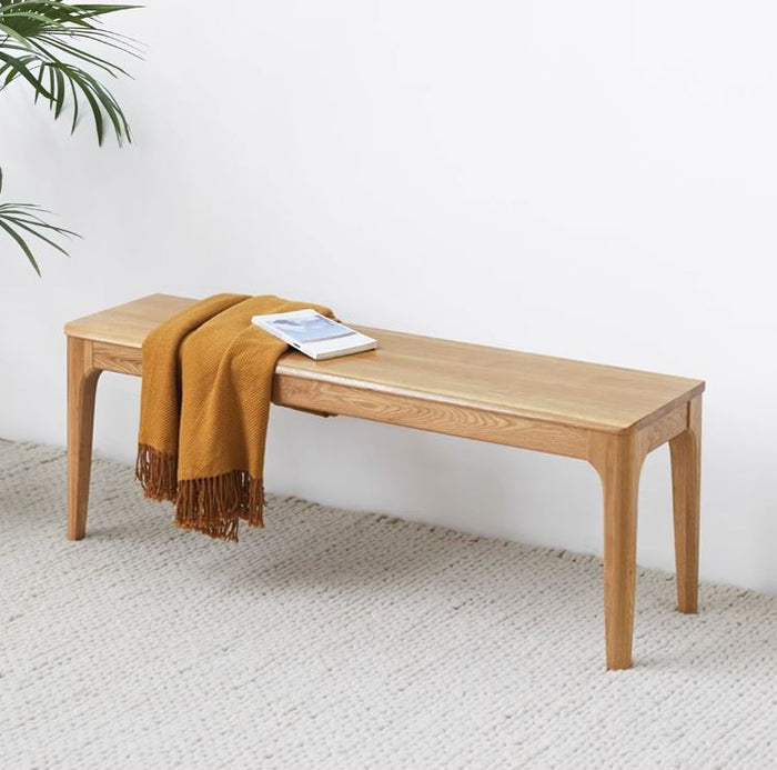 Seattle Natural Solid Oak Bench