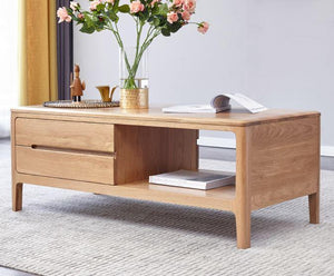 Seattle Natural Solid Oak Coffee Table - Oak Furniture Store & Sofas