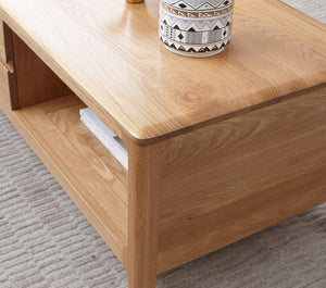 Seattle Natural Solid Oak Coffee Table - Oak Furniture Store & Sofas