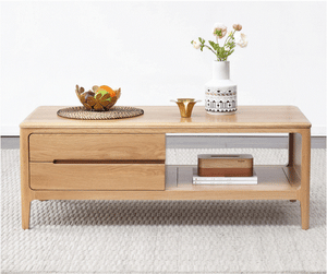 Seattle Natural Solid Oak Coffee Table - Oak Furniture Store & Sofas