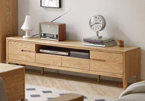 Seattle Natural Solid Oak Entertainment Unit - Oak Furniture Store & Sofas