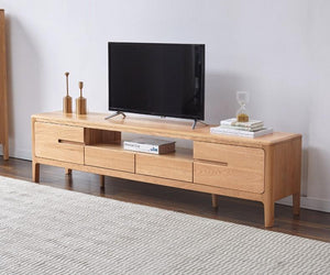 Seattle Natural Solid Oak Entertainment Unit - Oak Furniture Store & Sofas