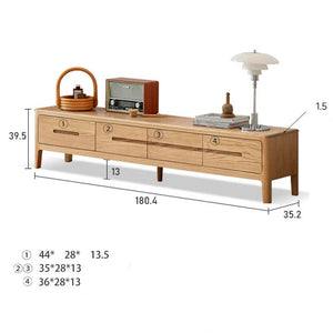 Seattle Natural Solid Oak Entertainment Unit Design Two - Oak Furniture Store & Sofas