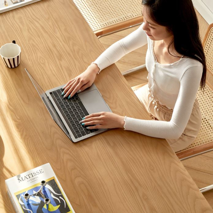 Seattle Natural Solid Ash Large Dining Table - Oak Furniture Store