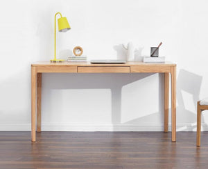 Seattle Natural Solid Oak Writing Desk - Oak Furniture Store & Sofas