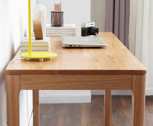 Seattle Natural Solid Oak Writing Desk - Oak Furniture Store & Sofas