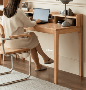 Seattle Natural Solid Oak Writing Desk - Oak Furniture Store & Sofas