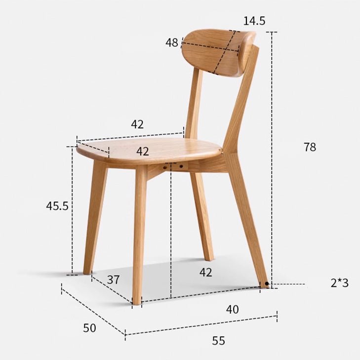 Sion Natural Solid Oak Dining Chair - Oak Furniture Store