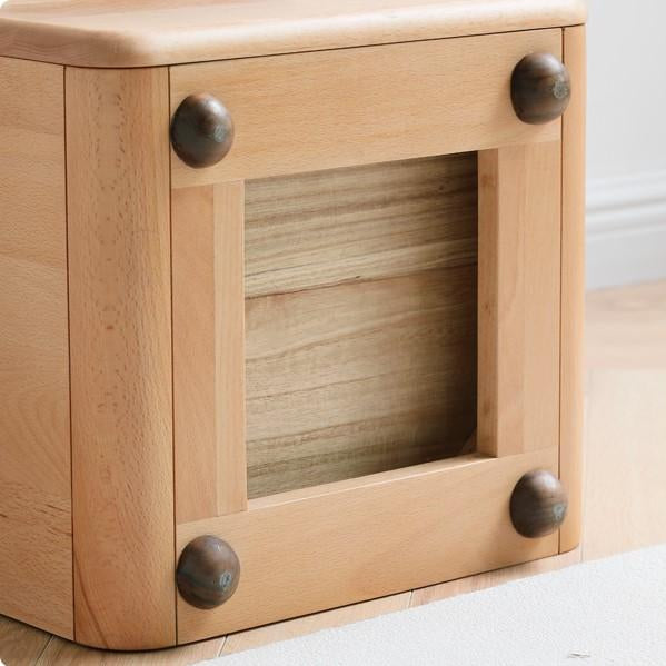 Urban Kidz Animal Oak Bedside Table - Oak Furniture Store