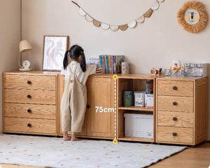 Urban Kidz Natural Solid Oak Modular Chest Of Drawers - Oak Furniture Store & Sofas