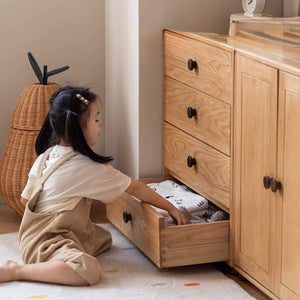 Urban Kidz Natural Solid Oak Modular Chest Of Drawers - Oak Furniture Store & Sofas