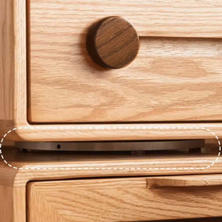 Urban Kidz Natural Solid Oak Robot Design Side Table - Oak Furniture Store