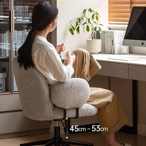 Vivo Ergonomic Faux Shearling Study Chair - Oak Furniture Store