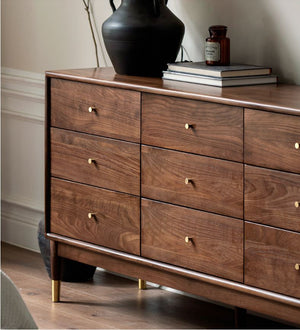 Walnut 9 Drawers - Oak Furniture Store & Sofas