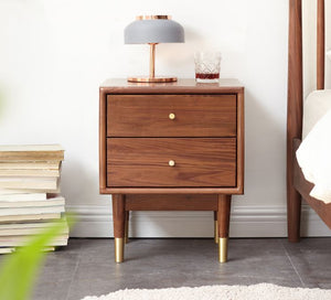 Walnut Bedside Table - Oak Furniture Store & Sofas