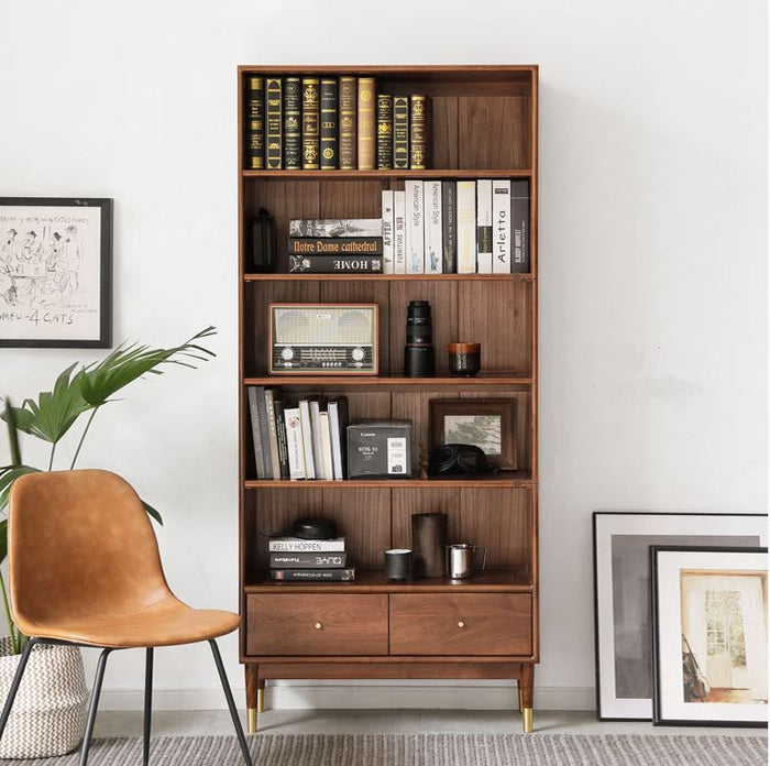 Newark Solid Walnut Tall Bookcase