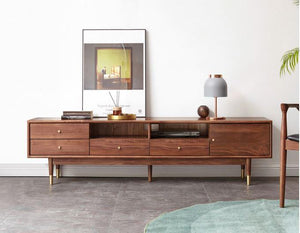 Walnut Large Entertainment Unit - Oak Furniture Store & Sofas