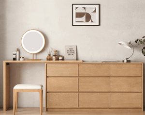 Warburg Natural Solid Oak 9 Drawers Sideboard - Oak Furniture Store & Sofas