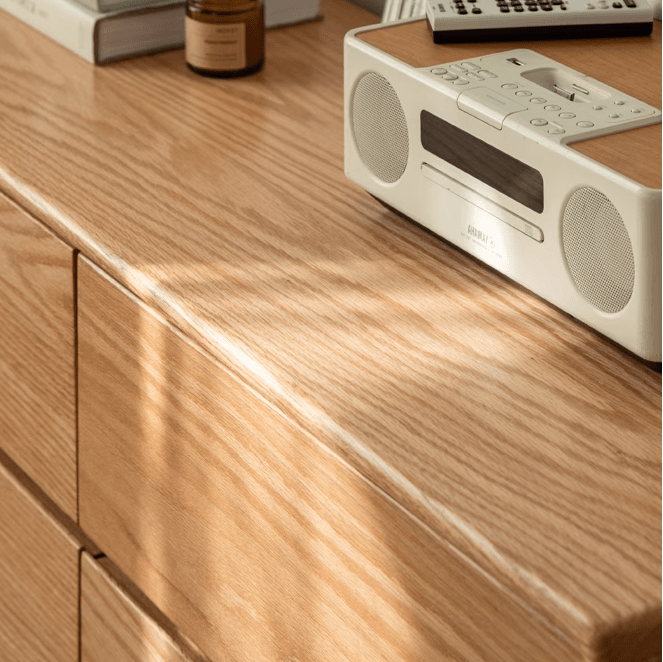 Warburg Natural Solid Oak 9 Drawers Sideboard - Oak Furniture Store