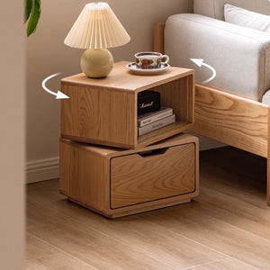 Warburg Natural Solid Oak Side Table - Oak Furniture Store & Sofas